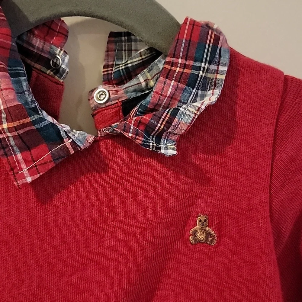 Baby Gap Size 18-24 months full Christmas outfit red plaid adorable
